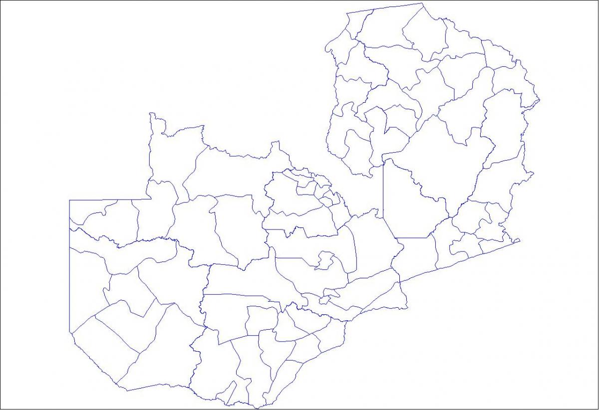 Carte de la Zambie contour