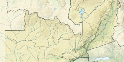 Carte de la Zambie rivière 